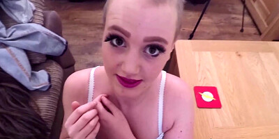 Busty beauty Abbi Price deepthroats big hard dick nerd POV
