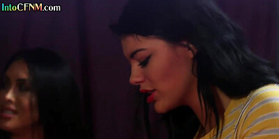 Voyeur CFNM group teasing lad at party