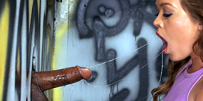 COCK HUNGRY slut will devour any BBC that dares to show up