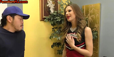 Femdom Hj Cheerleader Jerks Asian Knob In Dirty Talking