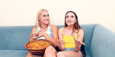 Curvy Blonde Having Sex With Soon-to-be Lesbian Friend