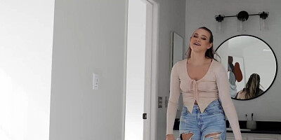 Teen Chloe Rose slobbers all over daddy Charles Deras and ends up fucking him