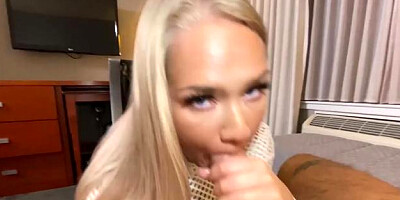 BJ Raw: Blonde babe Harley King facial