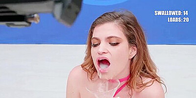 Busty Milf Slut Swallows A Bunch Of Loads60fps - Cumshot