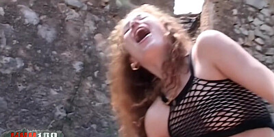 Young Spanish Redhead Monica Ledesma Outdoor Fucking