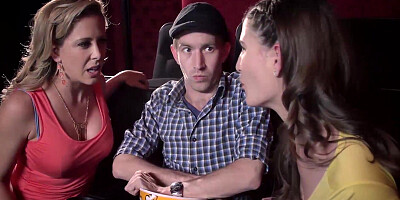 Spectacular COUGAR with large hooters sharing enormous rock-hard weenie with teenage