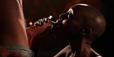 ...Bald-headed ebony Zaawaadi gets fucked in various positions...