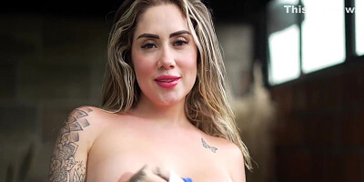 Sexy Colombian And Sara Blonde In Whore In Public Masturbation While Neighbors Watch 10 Min