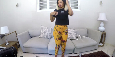 Slutty Ebony Loses Her Wig While Rough Fucking The Boss At Job Interview