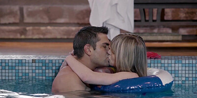 ...Blonde-haired babe Bianka Brill gets fucked in the pool...