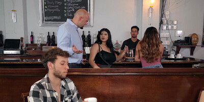 ...Public sex in a cafe with sweet AliceafterDark...