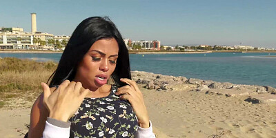 Promiscuous Latina Canela Skin ass dicked at the beach