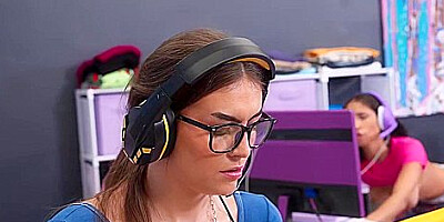 Lena Love In Lina Love - Gamer Grabs Some Dorm Dick
