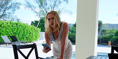 Sexy teen Athena Fleurs loves riding a big cock in her swimsuit