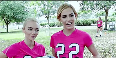 Hot Soccer Girls Riding Trainers Cock - Ella Knox And Molly Mae