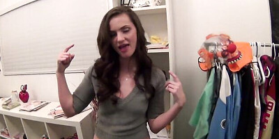 Flirtatious Lily's brunette video