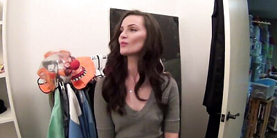 Flirtatious Lily's brunette video