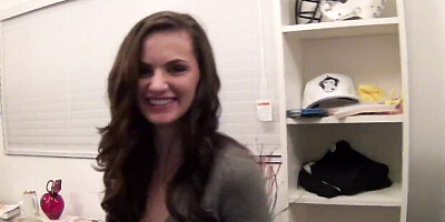 Flirtatious Lily's brunette video