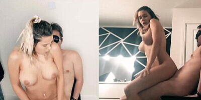 Stepdad tricked into fucking stepdaughter and friend