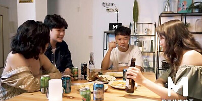 Creampie trailer with femme fatale gill from AsiaM