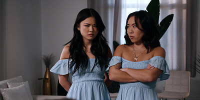 Stepdaughter twins share stepdads cock