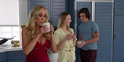 Stepmom is going to be involved in a wild threesome