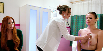 ...Trio sex during checkup between Alison Rey, Casey Calvert and Sophia Locke...