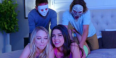 Kylie Rocket And Lily Larimar In Slumber Party Turns Into A Forbidden Foursome