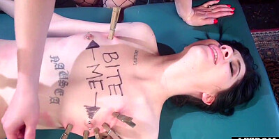 Predicament Bondage Dyke Whipped And Assfucked By Lezdo