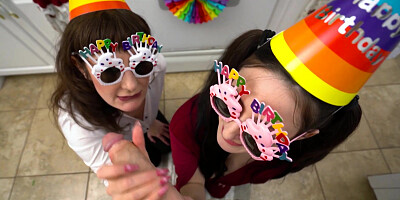 Mature mom and sis gave BJ for birthday