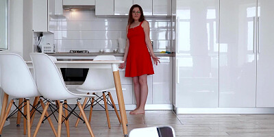 ...Luna Umberlay rides boyfriend's dick in reverse cowgirl position after giving him a BJ...