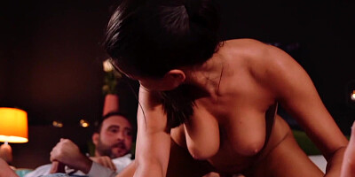 ...Alyssia Kent moans in immense pleasure as boyfriend drills her wet cunt...