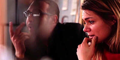 ...Lara West gives a great head and gets properly fucked through the hole in her fishnets...