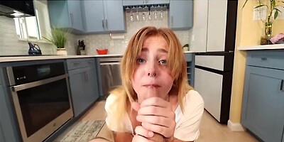 Lucy Foxx - Sexy Redhead Babe Cleans Your Pipe