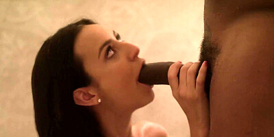 ...Leggy brunette Eliza Ibarra sucks BBC and gets screwed in the shower...