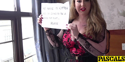 Drilled UK slut Kitten takes Pascal White and his cock hard
