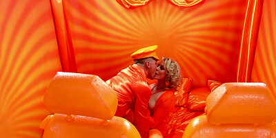 ...Sex in an orange room with milf Brittany Bardot...