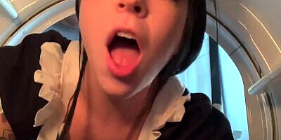 POV Big Booty Maid Bambi Bluu Stuck And Fucked in the Dryer