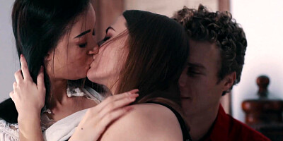 Super-naughty Samantha Hayes invites her homie Scarlett Bloom to spice things up with her hubby