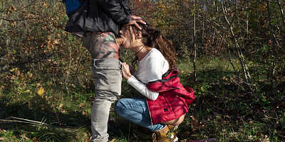 ...Amateur sex in the forest with cutie Candie Luciani...
