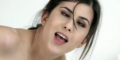 Perky tits babe Anya Krey tastes cum after being fucked hard