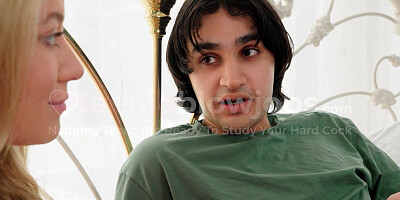 Blondie honey Sea Lynn drinking my manhood to empty my scrotum of spunk