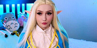 Zelda can't wait Link anymore - all she wants is nice cock inside wet pink pussy - CUT version