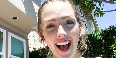 ...Ashley Red warms up with vibrator before getting laid...