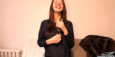 not a virgin anymore rebeka tries dildo