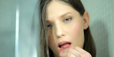...Busty teen girl named Trinity masturbates in the shower...