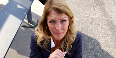...Amateur outdoor sex with curvy milf Summer Stevens...