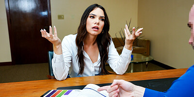 ...Dark-haired nymph Ivy Ireland gets screwed in the office...