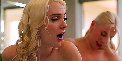 Kenna James And Kay Lovely In Hot Blonde Gets Smashed With A Strap-on