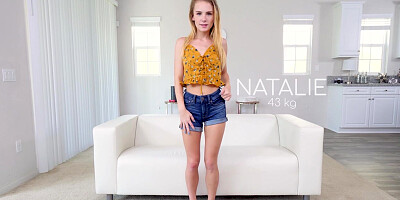 Fitness casting turns to hot sex for a slim teeny